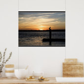 フロリダサンセットとペリカン ポスター (キッチン)