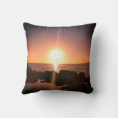 フロリダサンセットオンビーチ自然写真 クッション (裏面)