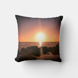 フロリダサンセットオンビーチ自然写真 クッション