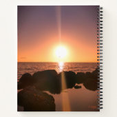 フロリダサンセットオンビーチ自然写真 ノートブック (裏面)