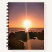 フロリダサンセットオンビーチ自然写真 ノートブック (正面)