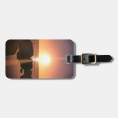 フロリダサンセットオンビーチ自然写真 ラゲッジタグ (正面横)