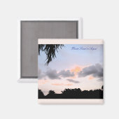 フロリダサンセット威厳があるスクエアマグネット マグネット (正面/裏面)