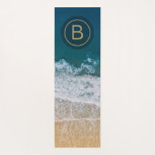 フロリダサンディビーチターコイズシーゴールデンモノグラム ヨガマット (裏面)