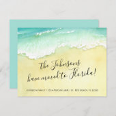 フロリダサンディビーチ海波に移動 案内状 (正面/裏面)