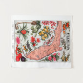 フロリダザエバーグレード州の地図 タペストリー (正面(横))