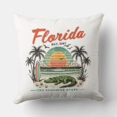 フロリダザサンシャイン州 – サンセットビーチシーン クッション (裏面)