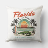 フロリダザサンシャイン州 – サンセットビーチシーン クッション (正面)