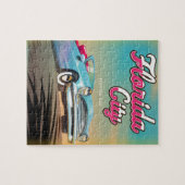 フロリダシティヴィンテージ旅行ポスター ジグソーパズル (横)