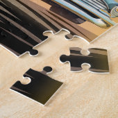 フロリダシティヴィンテージ旅行ポスター ジグソーパズル (側面)