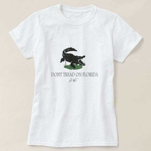 フロリダシャツを踏まない Tシャツ (デザイン正面)