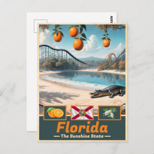 フロリダシュール州のシンボル疑問に思& ポストカード (正面/裏面)