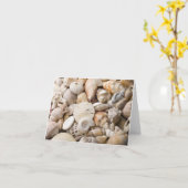 フロリダシーシェル背景 – ビーチシェルカスタム カード (黄色い花)