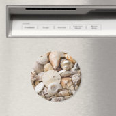 フロリダシーシェル背景 – ビーチシェルカスタム マグネット (インサイチュ (食洗機))