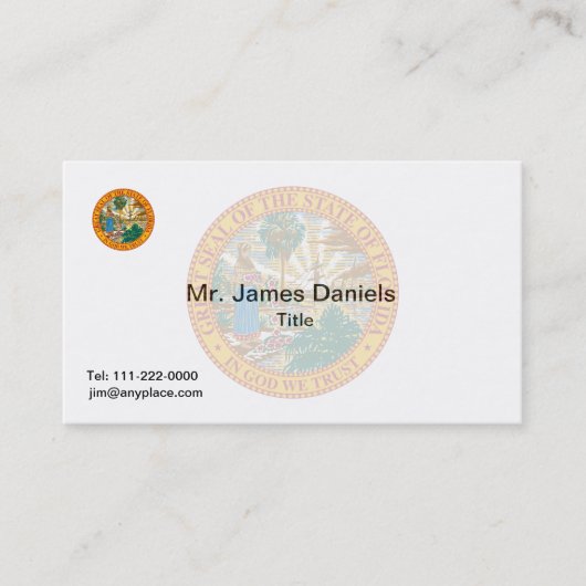 フロリダシ素晴らしール 名刺 (正面)