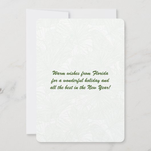 フロリダジュピターライトハウスからのメリークリスマス シーズンカード (裏面)