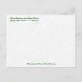 フロリダジュピターライトハウスからのメリークリスマス シーズンポストカード (裏面)