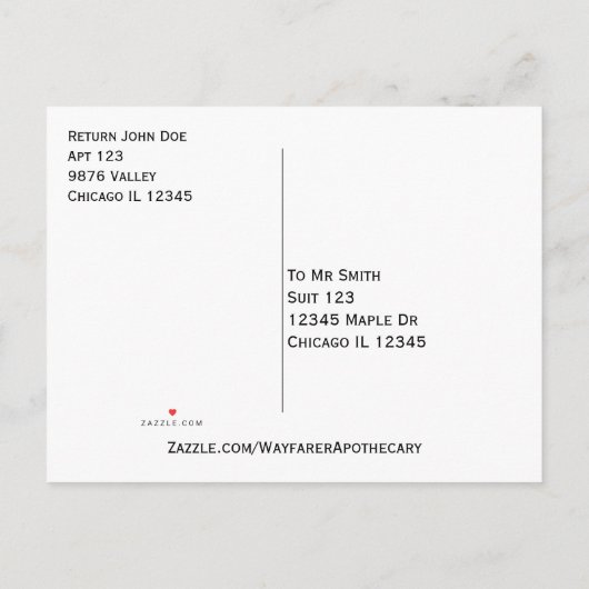 フロリダスクラブジェイ家族懇親会モノグラム写真 インビテーションポストカード (裏面)