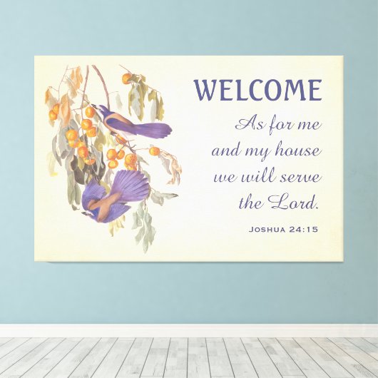 フロリダスクラブジェイ鳥類と詩の形式 キャンバスプリント (インサイチュ (ウッドフロア))