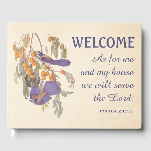 フロリダスクラブジェイ鳥類と詩の形式 ゲストブック (正面)