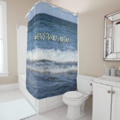フロリダスタイルのクリスマス 深い青い海の上 シャワーカーテン (インサイチュ)