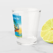 フロリダティキバーと名前とビーチの夕日 ショットグラス (右)