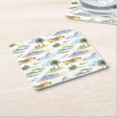 フロリダトイレコースター(オリジナルカラー) スクエアペーパーコースター (アングル)