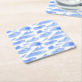 フロリダトイレコースター(コーンフラワーブルー) スクエアペーパーコースター (アングル)