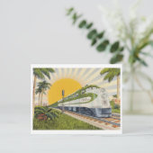 フロリダトレインヴィンテージ1940年代の観光 ポストカード (スタンド正面)