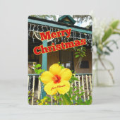 フロリダトロピカルハイビスカスからのメリークリスマス シーズンカード (スタンド正面)