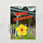 フロリダトロピカルハイビスカスからのメリークリスマス ポストカード (正面/裏面)