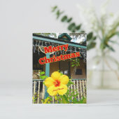 フロリダトロピカルハイビスカスからのメリークリスマス ポストカード (スタンド正面)