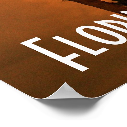 フロリダトロピカルパラダイスサンセットポスター写真 ポスター (角)