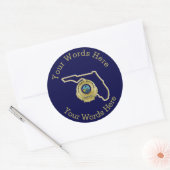 フロリダハイウェイパトロールカスタム ラウンドシール (封筒)