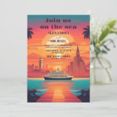 フロリダハワイ航海のクルーズ結婚ズ 招待状 (スタンド正面)
