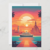 フロリダハワイ航海のクルーズ結婚ズ 招待状 (裏面)