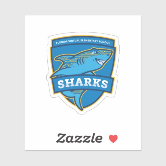フロリダバーチャル小学校シャークステッカー シール (シート)