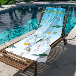 フロリダパターパーソナライズされたン ビーチタオル