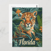 フロリダパンサーヴィンテージ ポストカード (正面/裏面)