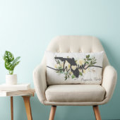 フロリダパーソナライズされた州ユアホームシティ素朴 ランバークッション (椅子)