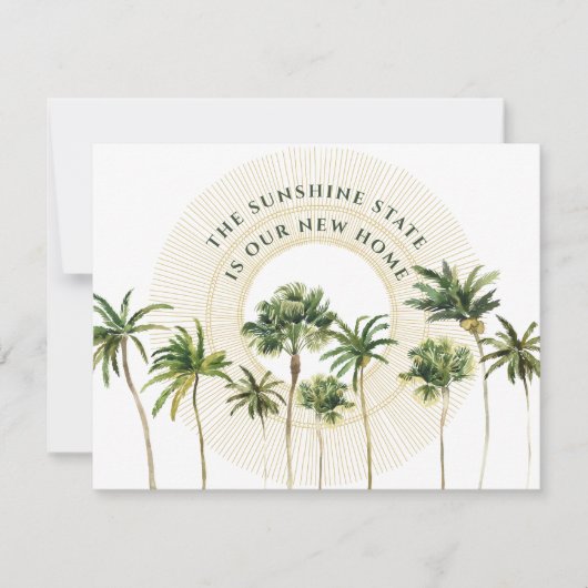 フロリダパームツリーズゴールデンサンニューアドレスアナウンスメント 案内状 (正面)