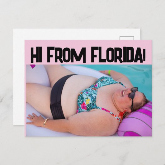 フロリダビキニビッグガールバーブ美しいビーチはがき ポストカード (正面/裏面)