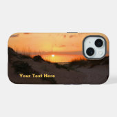 フロリダビーチの夕日 iPhone 15ケース (裏面横)