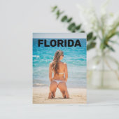 フロリダビーチガールビキニポストカード ポストカード (スタンド正面)