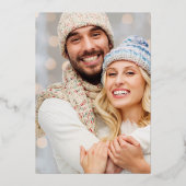 フロリダビーチクリスマスウォーターパーソナライズされたカラー 箔シーズンカード (裏面)