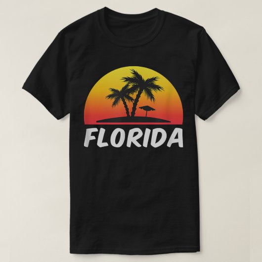 フロリダビーチサンセット Tシャツ (デザイン正面)