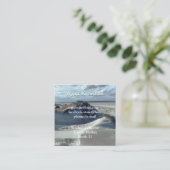 フロリダビーチシーンポンシュライトハウスデュネス スクエア名刺 (スタンド正面)