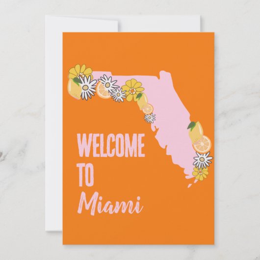 フロリダビーチバチェロレッテ週末の日程 招待状 (正面)