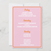 フロリダビーチバチェロレッテ週末 招待状 (裏面)