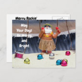 フロリダビーチパーティーサンタメリー – ロックンクリスマス シーズンポストカード (正面/裏面)